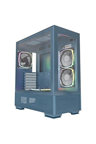 MONTECH Carcasa SKY TWO, fara sursa, ATX, tempered glass, ARGB, Morocco Blue