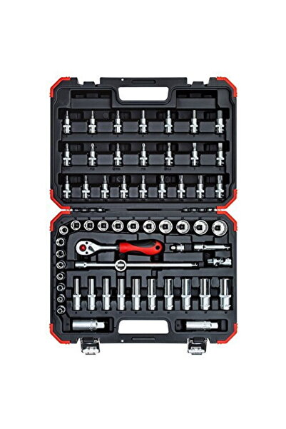 Gedore Set de chei tubulare roșii 3/8 ", 59 piese (roșu / negru, cu pistol de...