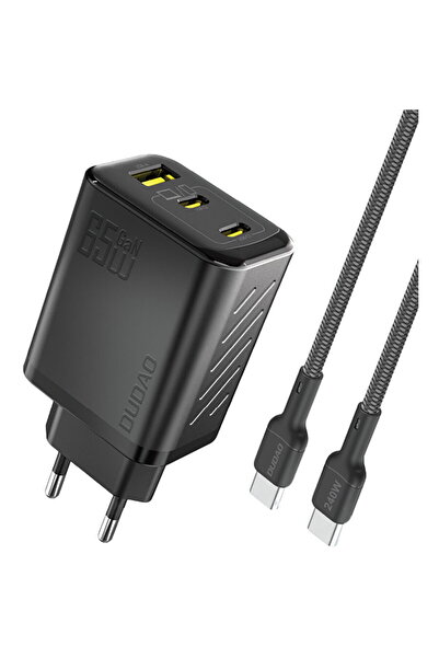 DUDAO A29C_Negru GaN 2x USB-C + USB-A 65W Negru