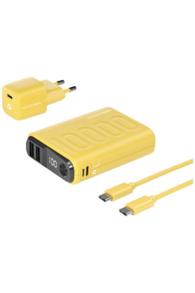 realpower PB-10000 10000 mAh Li-ion USB, USB-C® Galben
