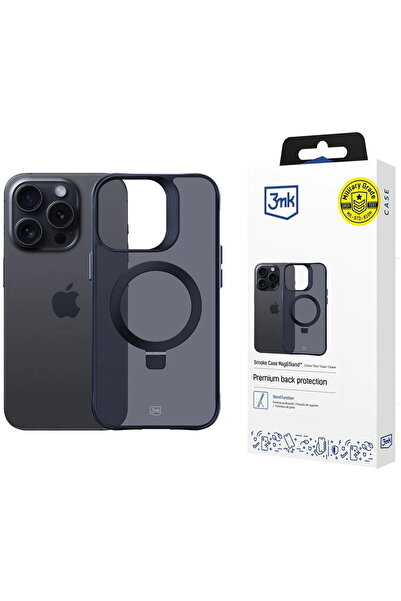 3MK Husa pentru iPhone 16 Pro Max - Smoke Case Mag&Stand - Black