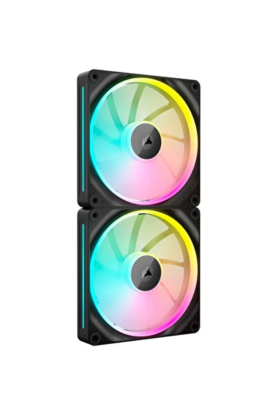 Corsair iCUE LINK LX140 RGB, 140mm, 2 bucăți, 2000 rpm, Negru