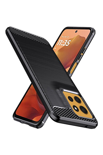 Techsuit Carbon Silicone - Husă silicon - compatibil cu Motorola Moto G15 / G...