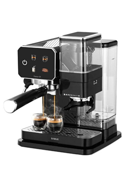 Samus Flavour 20, 20 bari, Rasnita de cafea integrata 115 g, Putere 1350 W, R...