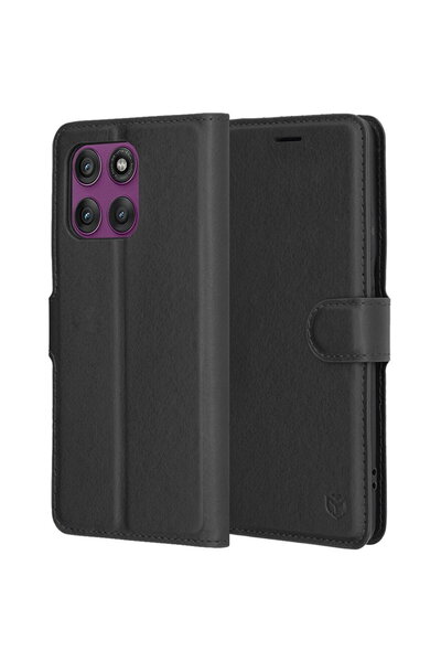 Techsuit Husa pentru Motorola Edge 60 Pro - Leather Folio - Black