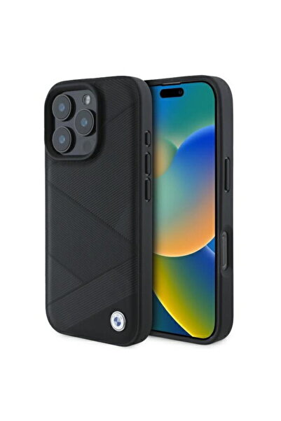 BMW iPhone 16 Pro Max - Leather (BMHCP16X23RCGPK) - Black