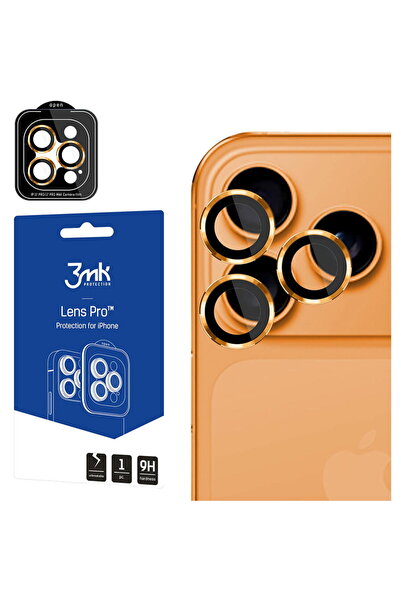 3MK iPhone 17 Pro / iPhone 17 Pro Max Case - Lens Protection Pro - Orange
