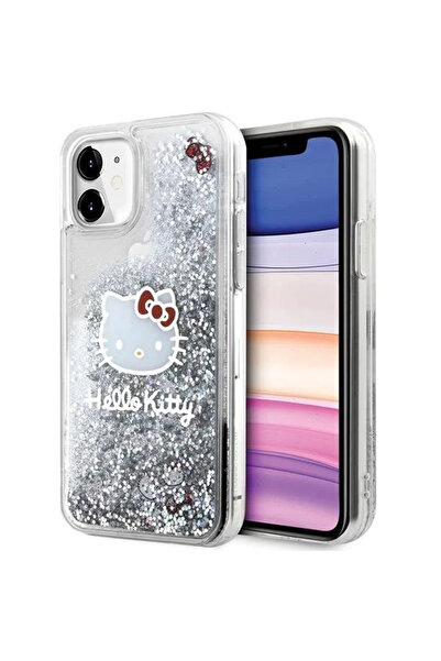 Hello Kitty Husă cu sclipici lichid și amulete în formă de cap de pisicuță pe...