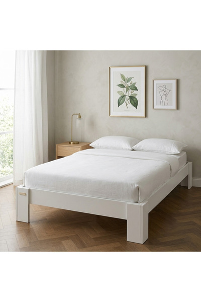 renazzo mobilya 100x200 Yatak Uyumlu Stillo Başlıksız Tek Kişilik Beyaz Mdf G...