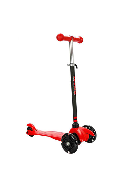 Gokidy Rookie 3 Tekerlekli Işıklı Kırmızı Mini Scooter