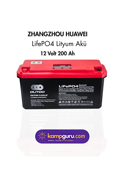 OUTDO 12 VOLT 200 AMPER LİTYUM AKÜ ( Huawei LİTHİUM Battery )