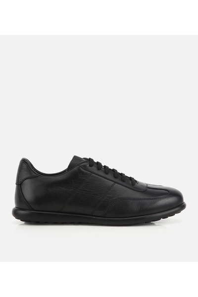 Hotiç Men's Leather Black Casual Shoes