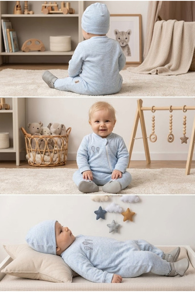 meyastore Baby Romper with Balloon Embroidery