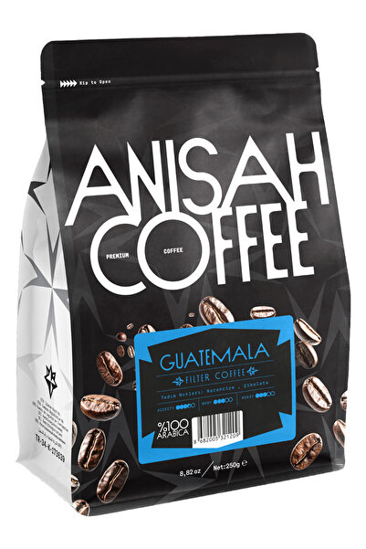 Anisah Coffee Guatemala Öğütülmüş Filtre Kahve | 250gr | %100 Arabica | Mediu...