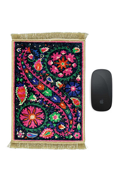 Bursa İpek Pembe Dekoratif Küçük Halı Mousepad