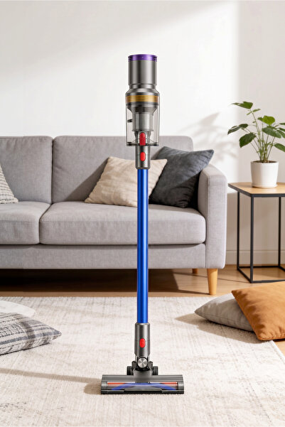 Hometech HT-20 Şarjlı Dikey Süpürge - Mavi