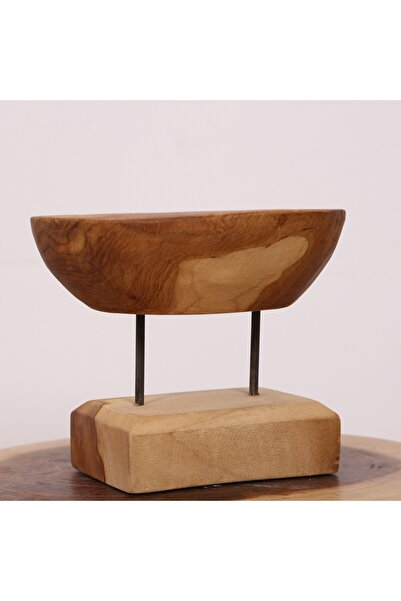 Mylamp CARVING - TEAK AĞACINDAN OYMA MASA ÜSTÜ DEKOR 22x18 cm
