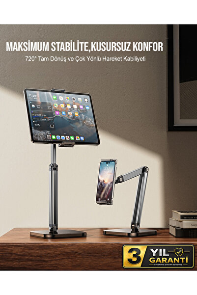 GÖLGE STOR iPad Compatible Tablet and Phone Holder Metal Desk Clamp 360 °   S...