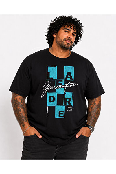 Starbattal Men's Oversize Crew Neck T-Shirt Generation 26140 Black