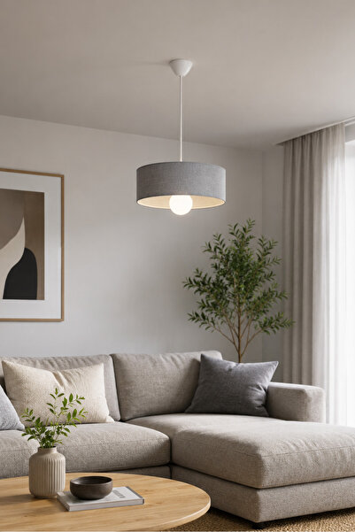 Jusel Sarkıt Avize Modern Oval Form Beton Dokulu 24 cm İç Mekân Mutfak Salon ...