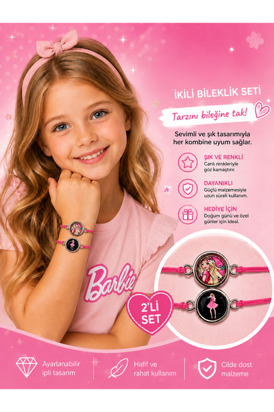 Elfida Shop 2^li ip bileklik kız çocuk bilekliği arkadaş