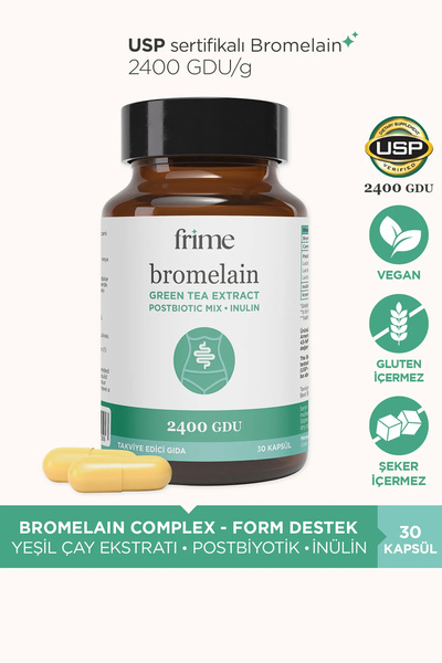 Frime Form Complex | Günlük Form Rutini 30 Kapsül | Bromelain, Yeşil Çay, İnü...