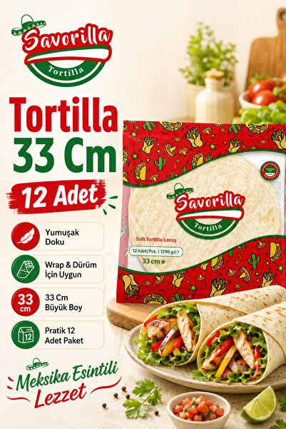 Savorilla Tortilla Lavaş 33 Cm 12 Adet 108 Gr