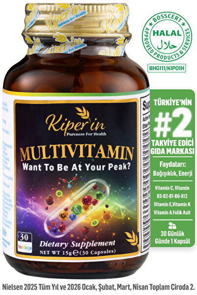 Kiperin Multivitamin | 13 Vitamin & 6 Mineral | Cilt, Saç, Tırnak & Enerji