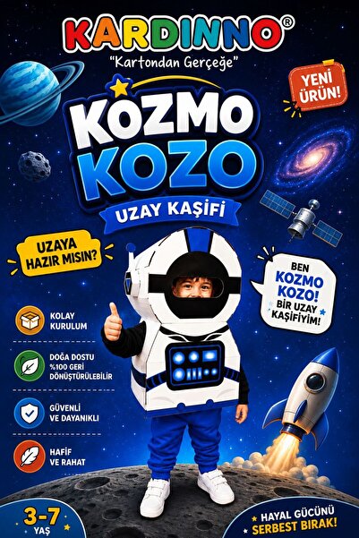 Kardinno Kozmo Kozo edukativna igračka, kartonski nosivi kostim za decu, kost...
