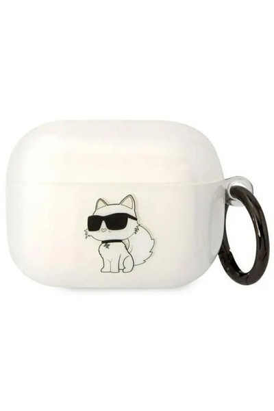 Karl Lagerfeld KLAPHNCHTCT Husă transparentă pentru Airpods Pro Ikonik Choupette