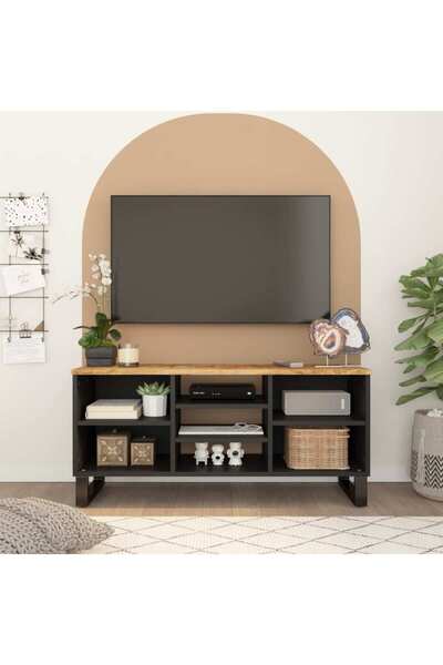 Concept Dulap TV, 100x33x46 cm, lemn masiv de mango și lemn prelucrat