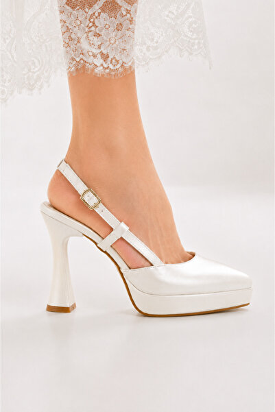 moon glow Women's Platform Heeled Bridal Shoes Stylish Bridal Wedding Shoes 1...