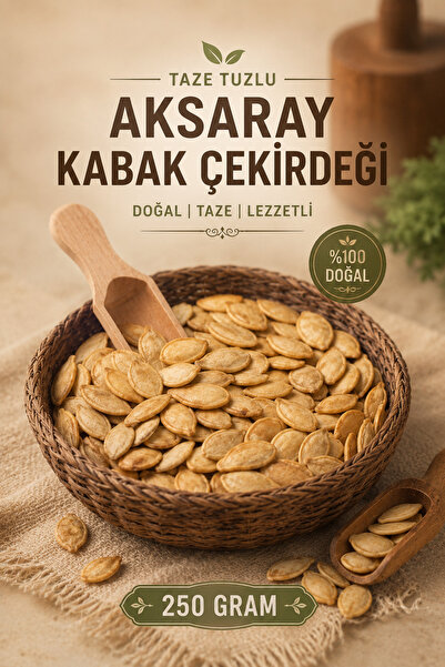 ÜLKÜ KURUYEMİŞ (250 GR) Taze Tuzlu Aksaray Kabak Çekirdeği Hediyelik Atıştırm...