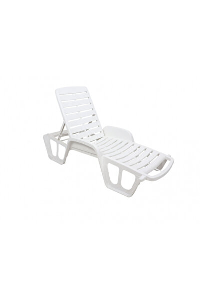 KlaussTech Șezlong pentru plajă/piscină, spătar reglabil, rezistent la umezea...