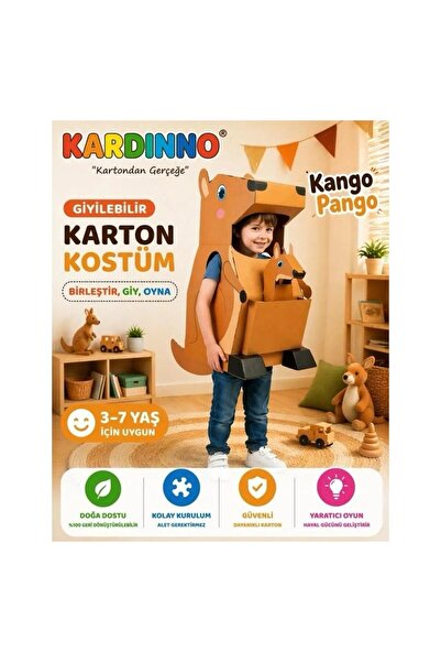 Kardinno زي زيب زيب كانجو بانجو الكرتوني القابل للارتداء للأطفال، زي حفلات أع...