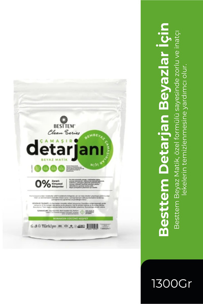 BESTTEM Beyaz Matik Toz Deterjan 1300g – Parlak Beyazlık Sağlayan Çamaşır Det...