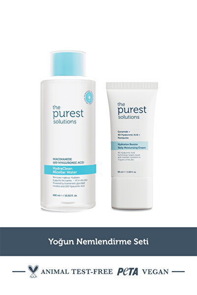 The Purest Solutions Yoğun Nemlendirme Seti: Micellar Makyaj Temizleme Suyu 4...