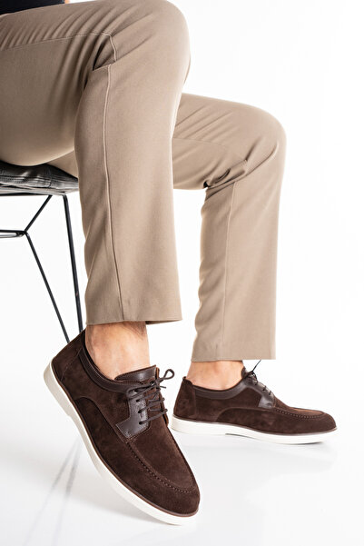 Fame Step Genuine Leather Men's Loafer Shoes Brown Casual Suede Daily Comfort...