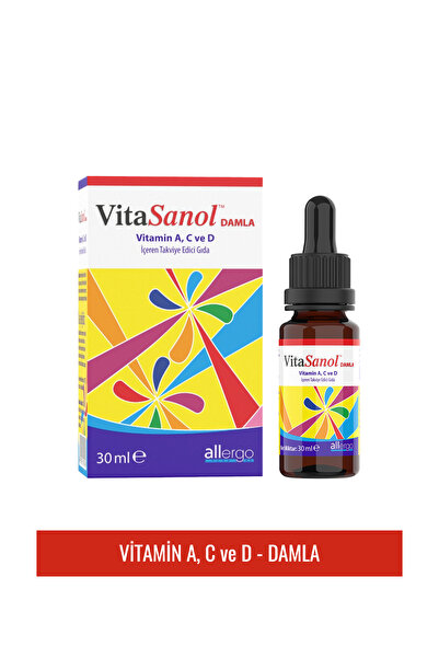 Allergo Vitasanol Damla 30ml - Vitamin A, C ve D