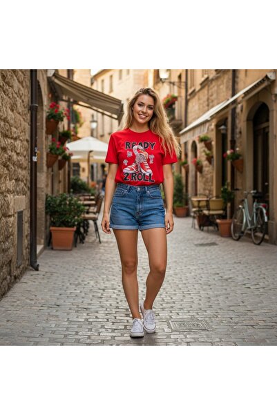OEM Tricou de damă, 100% bumbac, cu imprimeu TG-01