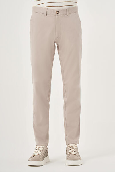 Morven Pantaloni chino slim fit pentru bărbați, din bumbac, cu buzunar lateral