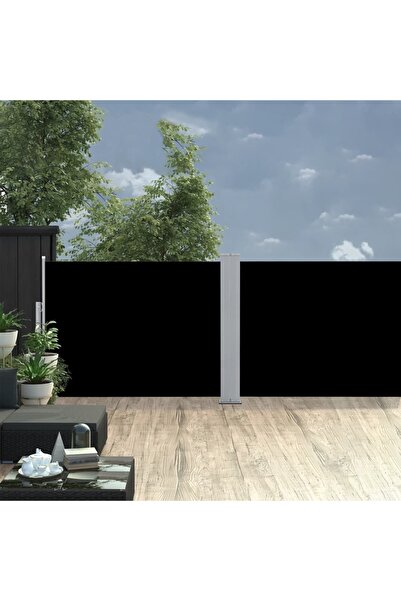 Concept Copertină laterală retractabilă, negru, 120 x 1000 cm