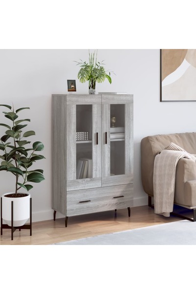 Concept Dulap gri Sonoma 69,5x31x115 cm, lemn prelucrat