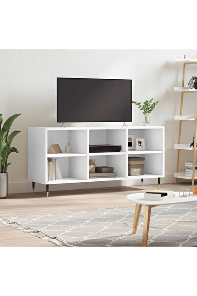 Concept Comodă TV, alb, 103,5x30x50 cm, lemn compozit