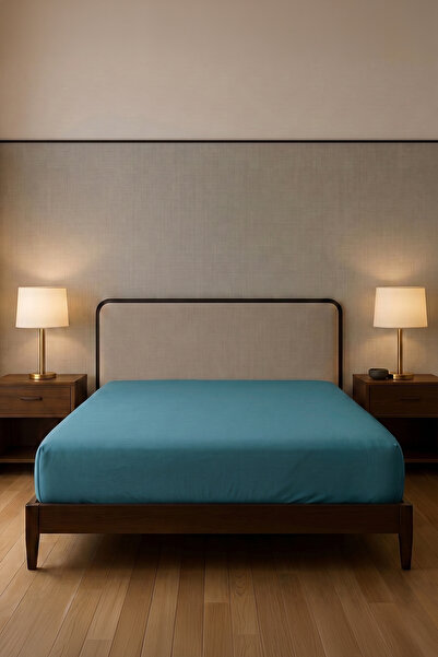 TEOHOMELİNENS Cotton Single Jersey King Size Elasticated Bed Sheet Premium Qu...