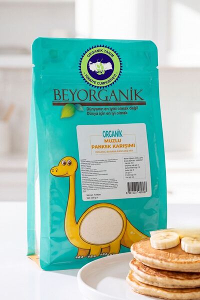 BEYORGANİK Organik Muzlu Pankek Karışımı 300gr (PESTİSİT VE AFLATOKSİN ANALİZLİ)