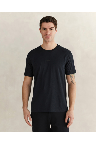 Gant Erkek Siyah Kısa Kollu T-Shirt