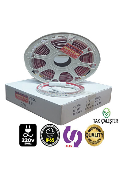 yeninesilledci ömür elektroled 220V TAK ÇALIŞTIR 5 METRE AMBER RENK YENİ NESİ...