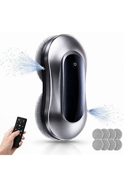 Rimenss Robot Curatare Geamuri Profesional, Aspirator Geamuri cu Spalare si S...