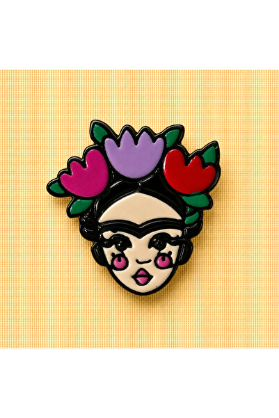 DREAMIOGIFTANDBOX Frida Kahlo Tarzı Kadın Metal Rozet Pin Broş Çanta Ceket Ak...